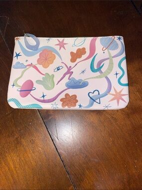 Ipsy Colorful Abstract Light Print Cosmetic Pouch